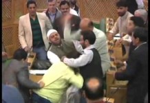 BJP MLAs beat up an independent MLA Engineer Rashid for hosting a beef party in the Jammu and Kashmir Assembly.