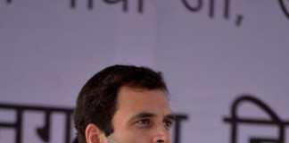 Congress vice-president Rahul Gandhi speaks at a party convention in Jaipur.