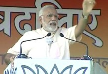Prime Minister Narendra Modi addressing an election rally in Bihar.