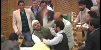 BJP MLAs beat up an independent MLA Engineer Rashid for hosting a beef party in the Jammu and Kashmir Assembly.