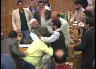 BJP MLAs beat up an independent MLA Engineer Rashid for hosting a beef party in the Jammu and Kashmir Assembly.