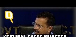 Delhi Chief Minister Arvind Kejriwal sacked his Food Minister Asim Ahmed Khan over corruption charges.