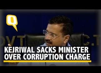 Delhi Chief Minister Arvind Kejriwal sacked his Food Minister Asim Ahmed Khan over corruption charges.